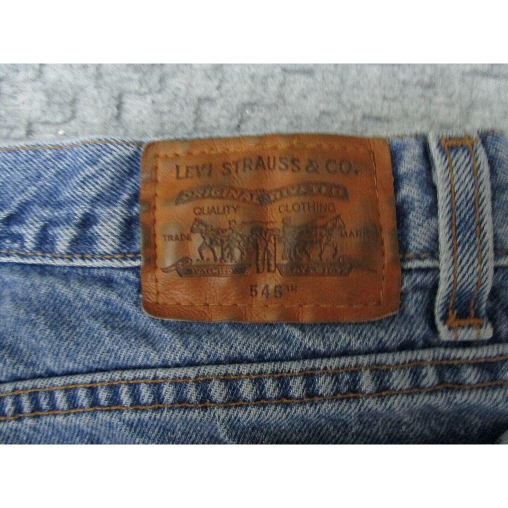 Levis 546 Jeans Mens 42x30 Light Wash Blue Loose Fit Relaxed Everyday Casual - Picture 4 of 11